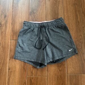 Nike Women’s Dark Gray Athletic Shorts Drawstring Pockets Size XS